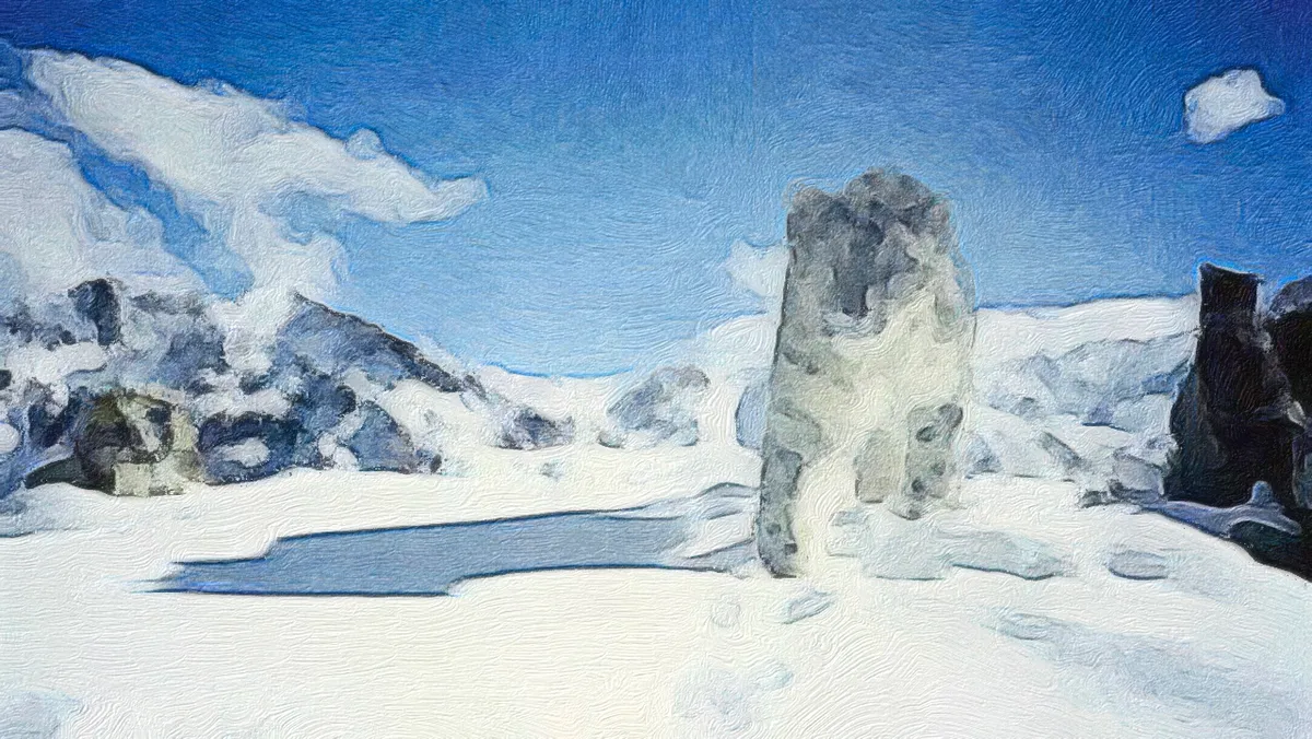 A deserted scene.