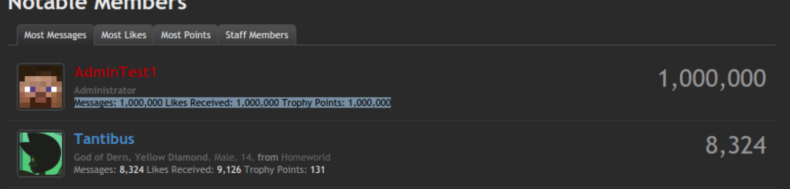 A screenshot from the forums.